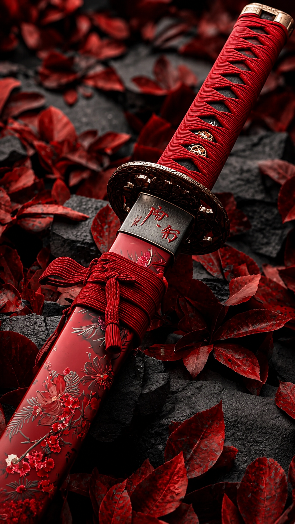 Crimson Samurai Katana Wallpaper