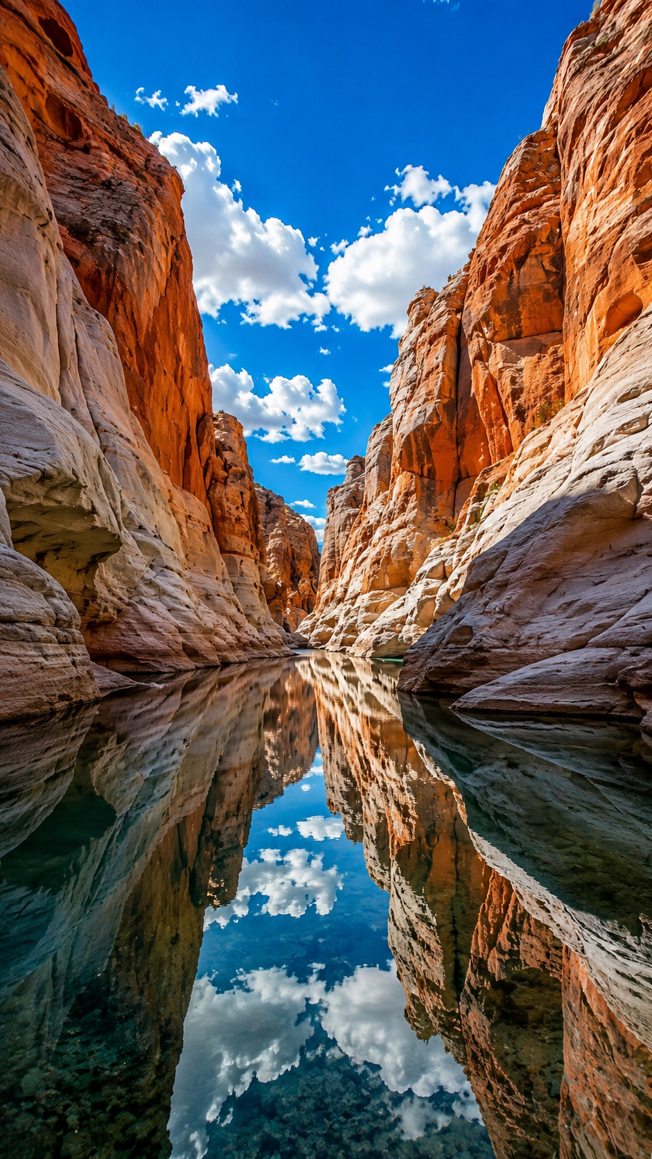 Mirror Canyon Reflection Wallpaper