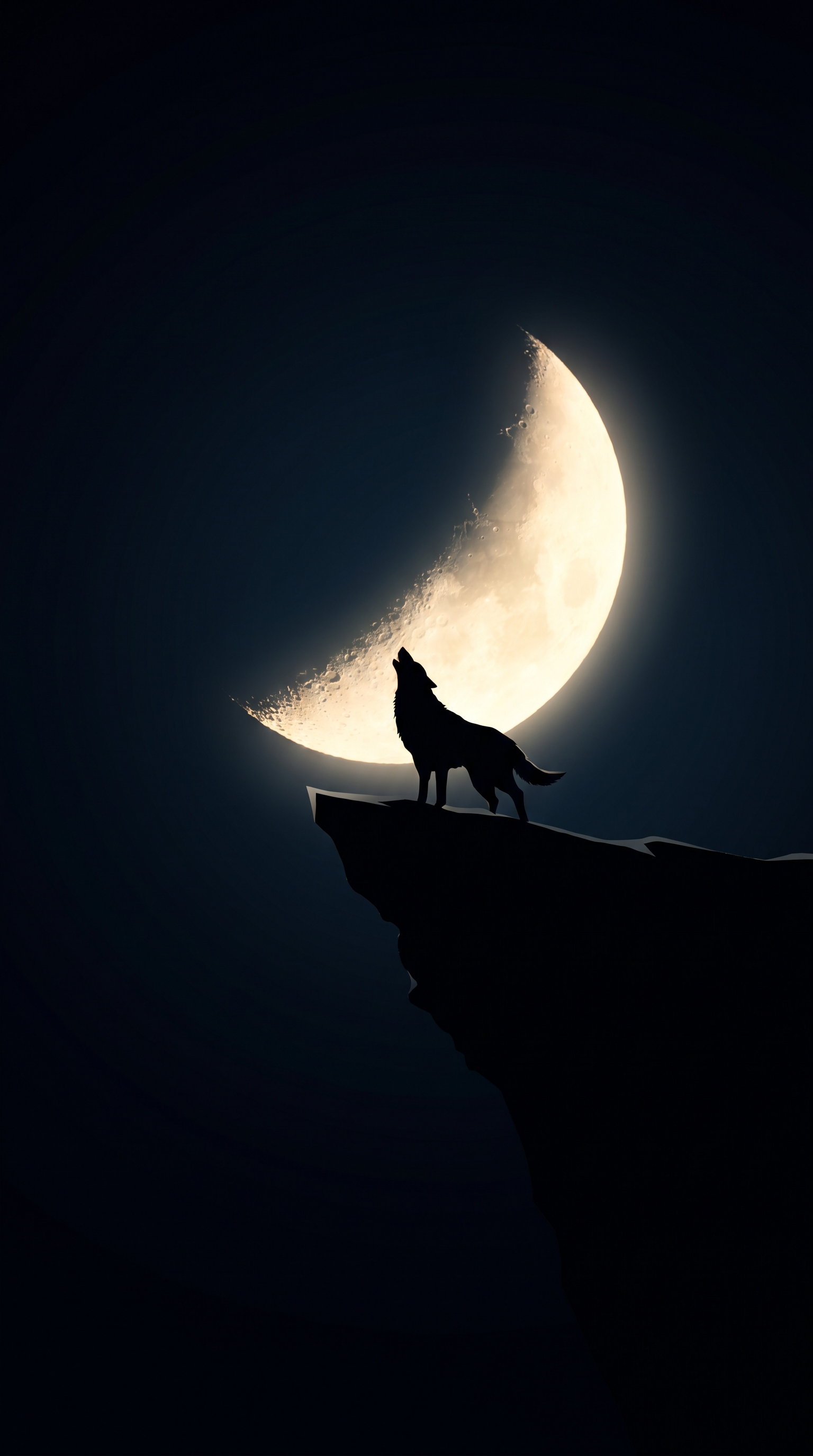 Dark AMOLED Moon Wallpaper